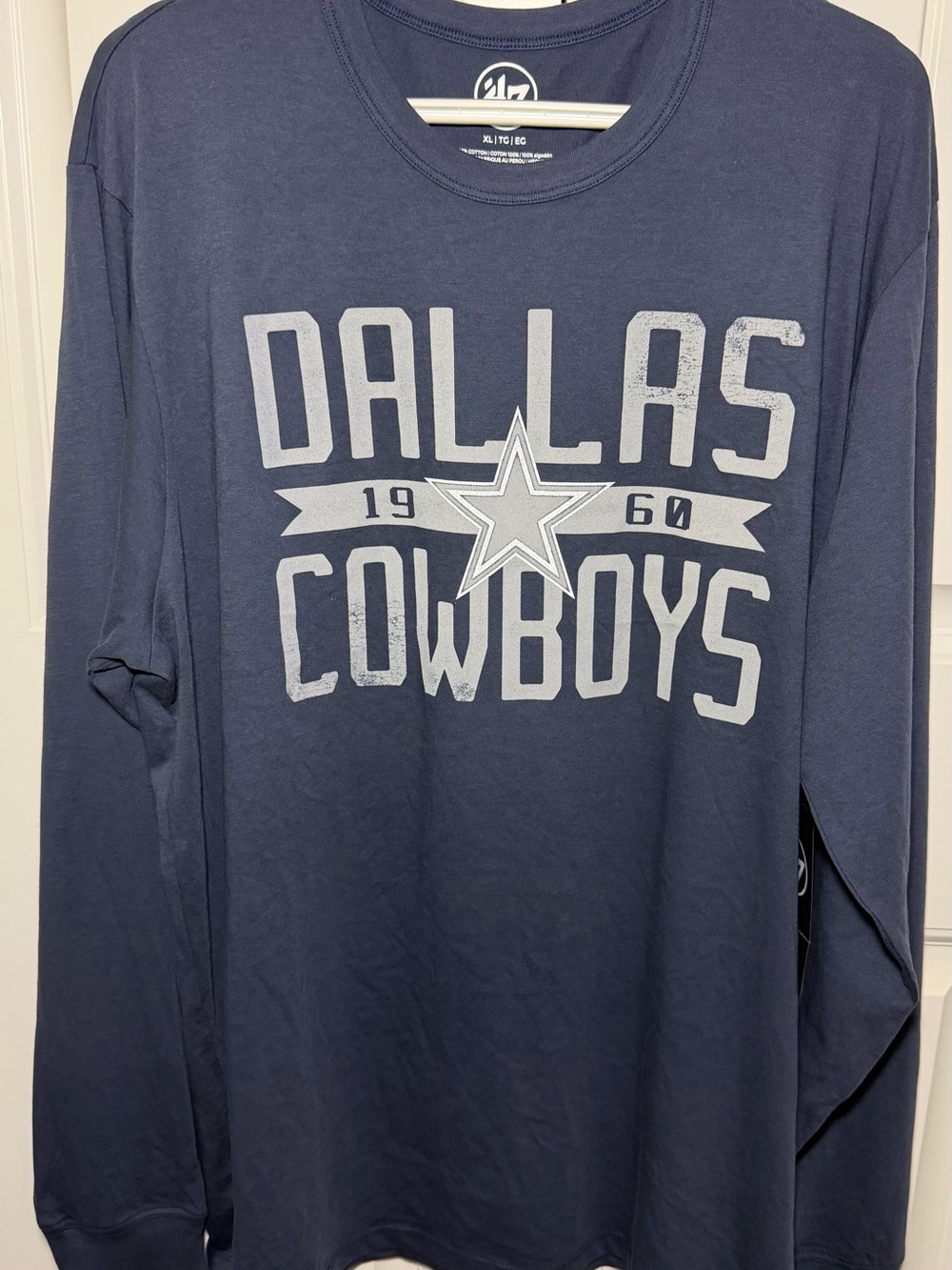 Dallas Cowboys ’47 Brand Long Sleeve T-Shirt Men’s XL Navy NFL NWT